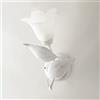 Generico Applique da parete in ferro battuto bianco e argento, applique shabby chic, applique 1 luce, lampada da parete moderna bon-186