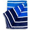 Tex family TELO MARE in spugna puro cotone MULTIRIGA Blu misura grande cm. 90 X 165 e zaino spiaggia