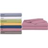 Tata Home Lenzuolo sopra Piano 100% Cotone Misura Letto 2 Piazze Matrimoniale cm 240X300 Colore Rosa
