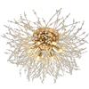 EFPD Lampadario fuochi d'artificio, lampadario in cristallo G9, utilizzato per l'illuminazione di camera da letto, sala da pranzo, soggiorno e isola cucina (Dorata Plafoniera 6T)
