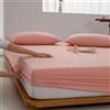 SalGiu Lenzuolo Sotto Con Angoli Elasticizzato 100% Cotone Per Letto Tinta Unita h 25 cm (Rosa, Singolo)
