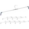 Relaxdays 20x Grucce per Pantaloni, Antiscivolo, per Gonne, Stampella a Spirale, Larghezza 30-50 cm, Argento/Blu