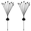 Whnbuij Luci solari Firefly - Luci solari per esterni, luci solari paesaggistiche | 2 pezzi IP65 impermeabile luce solare da giardino con 8 LED, luci solari oscillanti decorazione esterna per giardino, patio,