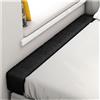 ELYSYSRL Riempitivo per Materassi, Letto Gap Filler Cuscino, Cuscino per Testata, Connettore per letto Doppio/Materasso, per Riempire lo Spazio tra la Testiera e il Materasso(Black,120x5x10cm)