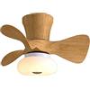 YFouCnd I 64W Ventilatore Da Soffitto Con Luce E Telecomando Piccolo Ventilatore a Soffitto Dimmerabile 6 Velocità Timing Moderna Luce Ventilatore Da Soffitto Per Camera Da Letto Camera Bambini,Venatura Legno