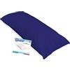 Tex family Federa Queen per Cuscino Letto Maxi Misura cm. 55 X 160 - Blu