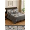 Corredocasa Completo Lenzuola in Flanella Morbida 100% Cotone Naturale Made in Italy Disponibile in Diverse Misure Fantasie e Colori Assortiti, Facile da Lavare (Grigio, Singolo)