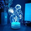 KJsdaADSA H_aikyuu Night Light 3D Illusion Cartoon Anime Volleyball Boy Character Lampada, con pulsante a sfioramento Lampada da scrivania Decorazione camera da letto per bambini Ragazzi Ragazze Regalo 7 colori