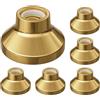 ledscom.de 6 lampade da soffitto/portalampada ELEKTRA, porcellana, oro lucido, 1x E27 max. 300 W
