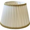 Generico Paralume impero avorio 16cm pongè plissettato, ricambio per lampadario, applique, lumetto, lampada