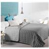 Caleffi TRAPUNTINO COPRILETTO Trapuntato Modern Letto Matrimoniale Microfibra (Grigio)