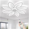 TuoyuanW Acrilico Plafoniera Con Telecomando App Moderno Decorativo Intelligente Lampadario Dimmerabile Funzione Memoria Bianco Nero Lampada Da Soffitto Camera Da Letto Soggiorno Fiore Soffitto Illuminazione