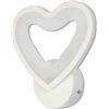 Vetrine inrete Vetrineinrete® Applique led a forma di cuore 6 watt a parete lumetto lampada a muro da comodino abat jour luce naturale 4000k N13
