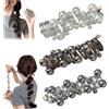 Generic Fasce elastiche per capelli intrecciate con filo per pony, con perle, morbide, elastiche a spirale, per donne e ragazze, impermeabili, per coda di cavallo da donna (3 pezzi)
