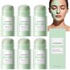 WRANBAO Mugwort Clay Mask Stick, Mugwort Face Treatments & Masks Skincare, Deeply Cleansing Mugworts Face Mask, Mud Mask Sticks, Blackheads and Pores, Oil Controlling Hydration for Clean Pores (6 pezzi)