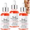 JASUBAI Siero viso anti-età 5 in 1, siero rassodante ai peptidi per rughe profonde, effetto lifting e rassodante, siero antirughe, essenza idratante e rimpolpante per viso e, riduce le linee sottili (3PCS)