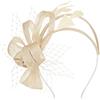Orgoue Fascinator, fascinator con fiori e piume, da donna, per derby, cocktail, matrimoni, feste in maschera, Giallo, taglia unica