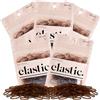 Kitsch Elastici per capelli senza danni per bambini, adolescenti e donne, elastici in gomma per acconciature, elastici per capelli senza strappi, accessori per capelli quotidiani, 500 pezzi (marrone)