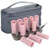 BigKing 10 PZ Bigodini Elettrici a Riscaldamento Rapido con Borsa, Bigodini per Acconciature per Grande Capolino di Fiore di Pera Riccia, Durevoli e di Lunga Durata, Strumenti per Parrucchieri