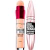 Maybelline New York Il Cancella Età Correttore Liquido Multiuso Applicatore a Spugnetta Colore 01 Light + Ciglia Sensazionali Mascara Volumizzante Colore Intense Black Effetto Ventaglio Senza Grumi