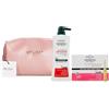 FEI FAN SET ANTICADUTA: Shampoo, Ultra Rinforzante 400ml + Trattamento In Fiale, Per Capelli Fragili, Scatola Rosa (10 Fiale Monodose 7ml) + Pochette (Colori Assortiti) (Sh+Fiale+Pochette)