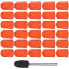 IWOWHERO Set da 30 Punte Levigatrici per Unghie da 7 Mm con Meccanismo a Cuscinetti, Resistenti All'usura per Pedicure e Cura dei Piedi Durante i Viaggi
