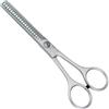 Kiepe 299 forbice professionale sfoltente 5,5 pollici con 21 denti, doppio filo in acciaio inox con rapporto 28% per sfumature naturali e controllo volume Made in Italy