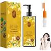 Generisch Nourishing Herbal Hair Dye 300 ml, shampoo per capelli plant‑Based Hair Colour Shampoo Gentle Botanical Formula for Grey Coverage & Shine, cura a lungo termine per uomini e donne (marrone castanio)