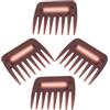 Cabilock Set di 4 Pettini per Chioma da Uomo in Plastica Marrone Design Elegante Minimalista, per Saloni di Bellezza e Uso Grooming, Esperienza Confortevole e Districante