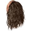 QUEENYARD Parrucca riccia con fascia per capelli, capelli ricci in fibra sintetica, dall'aspetto naturale, extension per capelli con cranio alto, con cerchio, acconciatura rapida