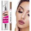 Generic Penna per sopracciglia, pennarello liquido 2-1, punta fine, formula a lunga durata, per donne e ragazze, viaggi, occasioni speciali, trucco pronto per foto