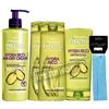 DC CASA FRUCTIS LINEA HYDRA RICCI : 2XSHAMPOO 250 ML + BALSAMO 200 ML + CREMA TRATTAMENTO SENZA RISCIACQUO 400 ML + FASCIA PER CAPELLI