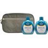 FEI FAN Deodorante Profumato, BLUE, No Gas, Formulato Senza Sali Di Alluminio 100ml (2 Unità) + Pochette Da Uomo (Colori Assortiti)