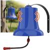 Relaxdays Campana da Nave, Accessorio per Casette sugli Alberi e per Bambini, 20x20 cm, Resistente alle intemperie, Blu