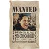 One Piece Sir Crocodile Wanted Poster Coperta super morbida al tatto setoso - 91 X 147 cm