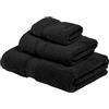 Superior - Set di Asciugamani, Cotone Egiziano, Nero, 900 g, 3 Pezzi