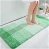 OLANLY Tappeto da bagno 119 x 61 cm, tappeto da bagno in microfibra extra morbido e assorbente, retro in gomma, ad asciugatura rapida, lavabile in lavatrice, per pavimento del bagno, vasca, doccia e