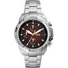 Fossil Orologio Bronson da uomo, movimento cronografo, cassa in acciaio inossidabile silver da 44 mm con bracciale in acciaio inossidabile, FS5878, Tono argento