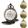TREEWETO - Orologio da taschino da uomo, personalizzato con incisione, con catena, classico regalo di anniversario, meccanico, ideale per matrimonio, testimone, sposo, migliore uomo