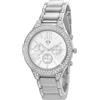 SC Crystal Orologio da polso da donna, al quarzo, in metallo rodiato, colore: argento, argento