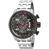 Invicta Aviator - Orologio da Uomo in Acciaio Inossidabile con Movimento al Quarzo - 48 mm, Argento/Nero