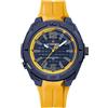 NAVIFORCE - Orologio da uomo al quarzo, stile sportivo, con lancette luminose, impermeabile 5ATM, con cinturino in silicone, orologio da moda da uomo, Giallo, Classico