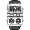Oulm 9525 Mens Watch analogico cinturino in pelle nera 3 sub-quadranti