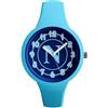 PRESTIGE & DELUXE Orologio da polso unisex Lowell one Kid Blu Unisex Napoli Cinturino Azzurro - Quadrante 34 mm bianco Blu + portachiave calcio