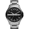 Armani Exchange Orologio Quarzo Uomo, misura cassa 46.00mm con quadrante Nero Analogico e cinturino Bicolore in Cinturino in metallo AX2103