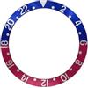 ROUHO 38mm Inserto Ghiera Alluminio GMT Ricambio Anello Componente Intarsio Orologio Inclinato 30,5mm per Rolex GMT-Master II 16710-A4 37.6 * 30.5mm