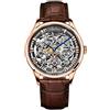 agelocer Orologio da uomo in acciaio inossidabile scheletro meccanico automatico di lusso, Nk_5401d2, Cinturino