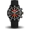OOO - Out of Order Out of Order RED PILOT Cronografo Quarzo Acciaio Silicone Rosso Nero Data Orologio Uomo