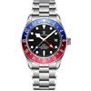 TYBERLEY PaganiDesign Orologi da uomo automatici meccanici GMT Lunetta in alluminio Sintetico Zaffiro Bracciale in acciaio inox 200M impermeabile Luminess Orologi da polso sportivi a carica automatica