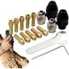 Generic Set di pinze per mandrino, punta da trapano in, smerigliatrice elettrica, gambo di ricambio in, 1/32-1/8 di pollice per ruote di lucidatura